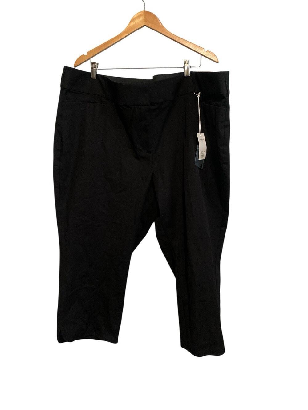 Lane Bryant The Allie Crop Black Pants Plus Size 26 NWT Stretch Officewear